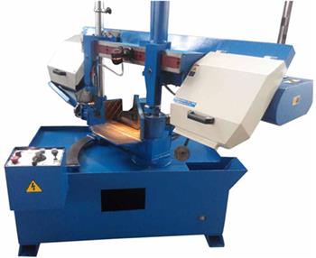 金萬(wàn)鋒旋轉(zhuǎn)角度帶鋸床，鋸切效果很好